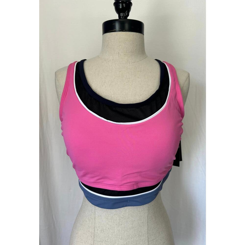 AVIA Swim Bikini Top Scoop Neck Mesh Pink Womens XL 16-18